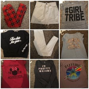 Girls clothing size 6-8 shoes size 2